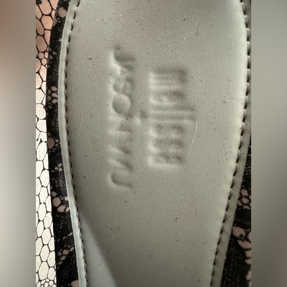 New Melissa Jason Wu 2 lace print ballet flats ultra girl owl peep toe jellies - Picture 3 of 3